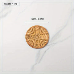 Vietnamese Autumn Vine Rattan Coasters for Home Kitchen Decor
