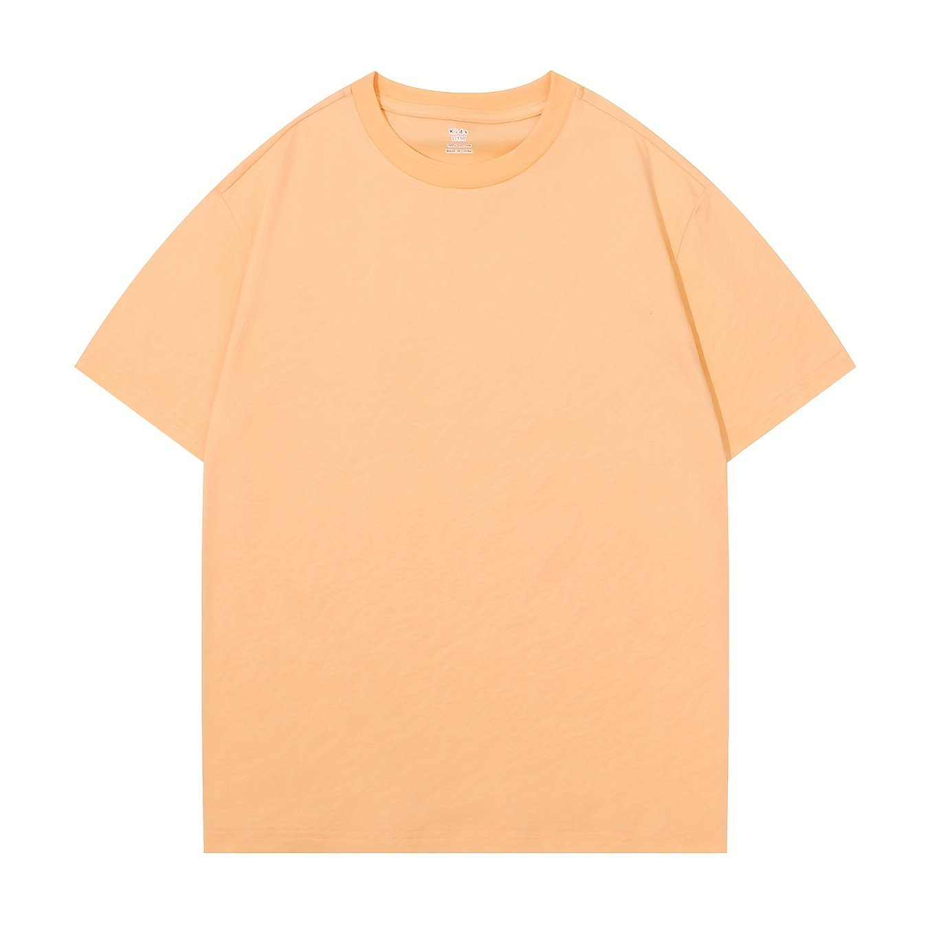 Boys Plain Cotton T Shirt Crew Neck Short Sleeve Top Summer