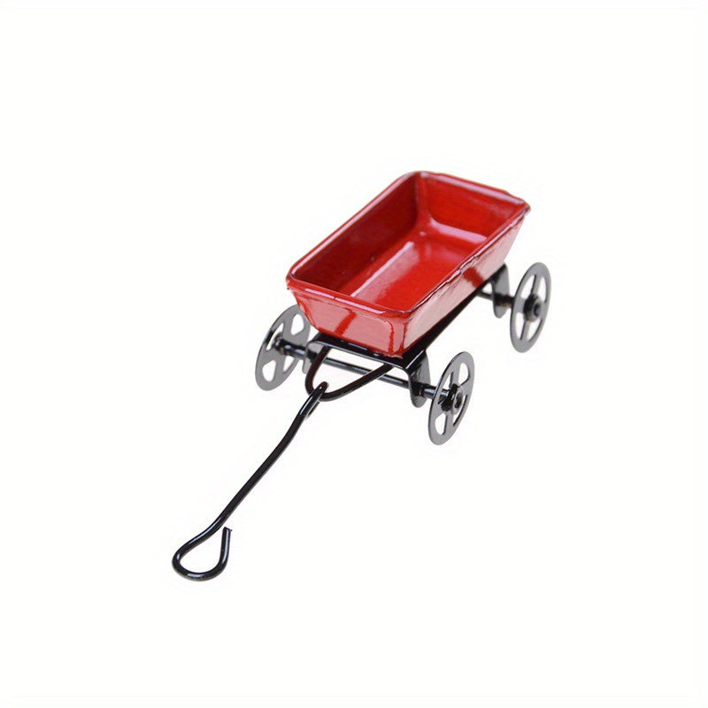 1 12 Dollhouse Garden Metal Cart Furniture Pretend Play Toys Decor
