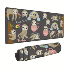 Sloth Rectangular Desk Pad Mouse Pad 11.8x31.5in