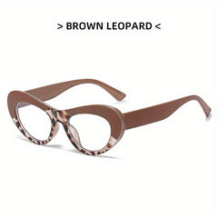 Oval Anti Light Glasses Tortoiseshell Block Photo Booth Props