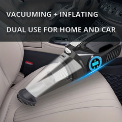 4-In-1 Car Vacuum Tire Inflator with Digital Gauge & LED Light