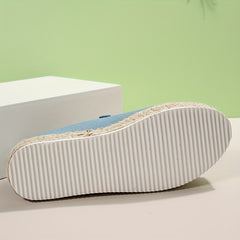 Women's Slip On Shallow Mouth Espadrilles Thick Bottom Shoes