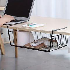 Cabinet Hanging Storage Basket for Office Desktop and Closet Storage