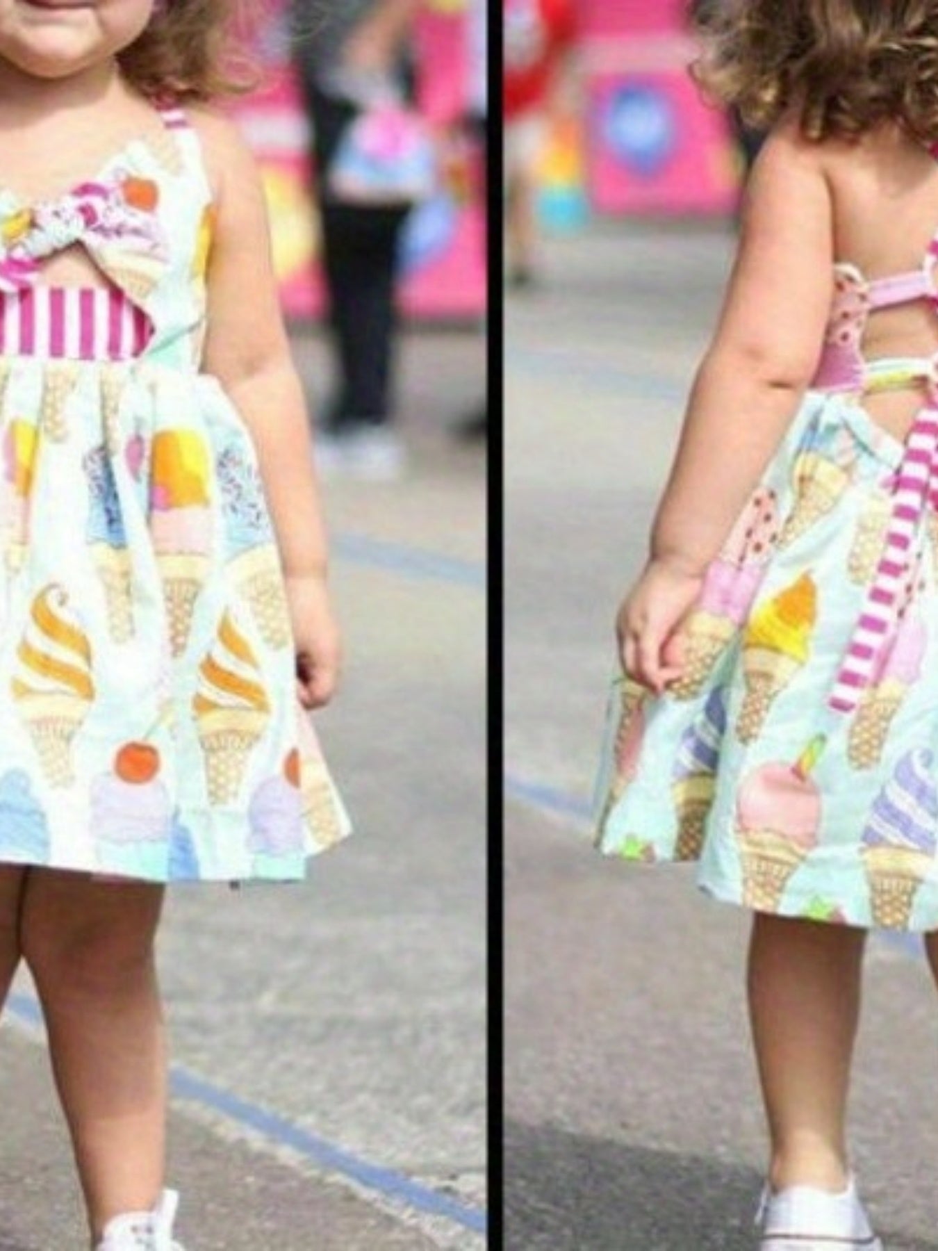 Kid Girls' Ice Cream Princess Dress For Party - Gift Idea