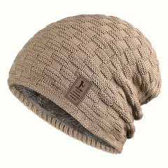Winter Slouchy Beanie Velvet Warm Knitted Hat Outdoor Ski Pullover Hat