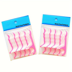 25pcs Disposable Dental Floss Stick for Gap Cleaning
