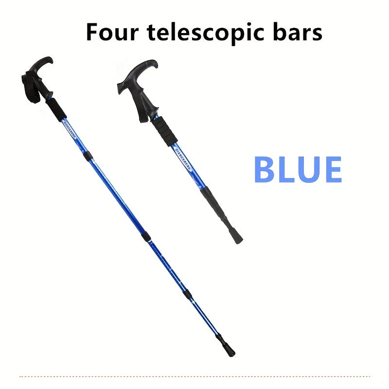 2pcs Foldable Lightweight Trekking Poles Impact Resistant Walking Stick