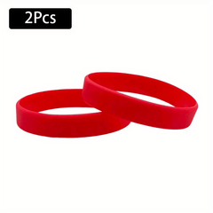 2pcs Silicone Bracelet for Fitness and Sports