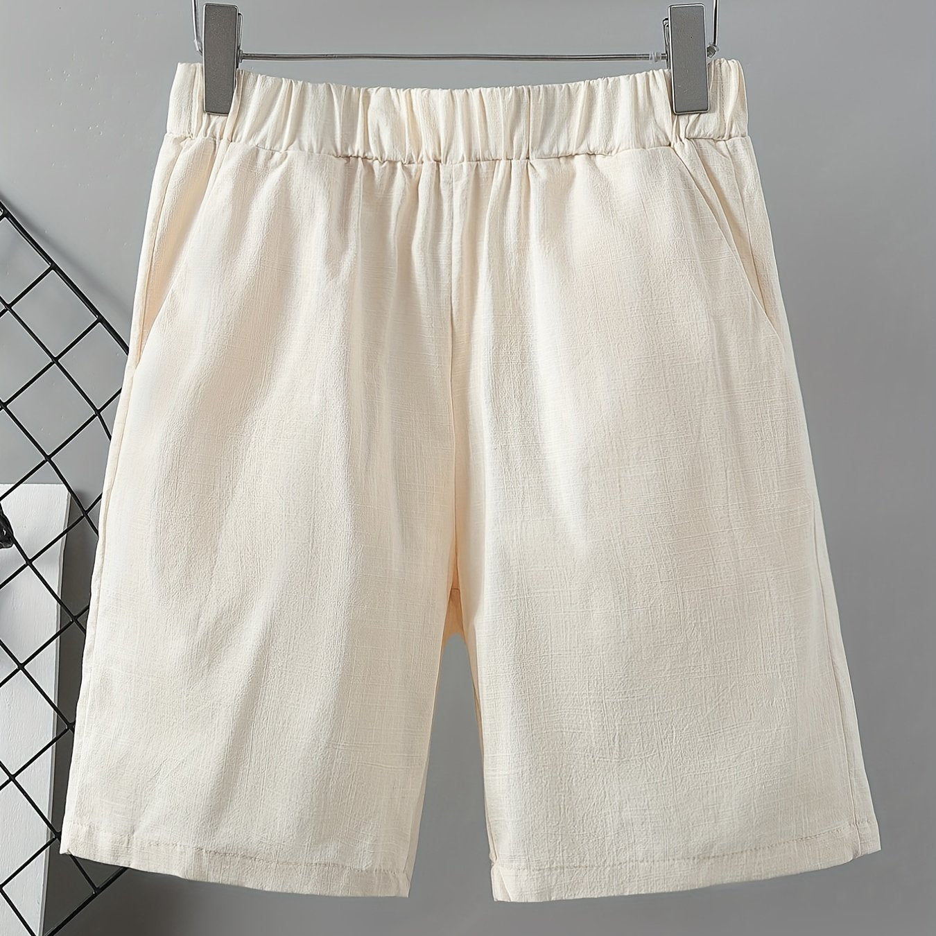 Elastic Waist Casual Cotton Shorts for Women