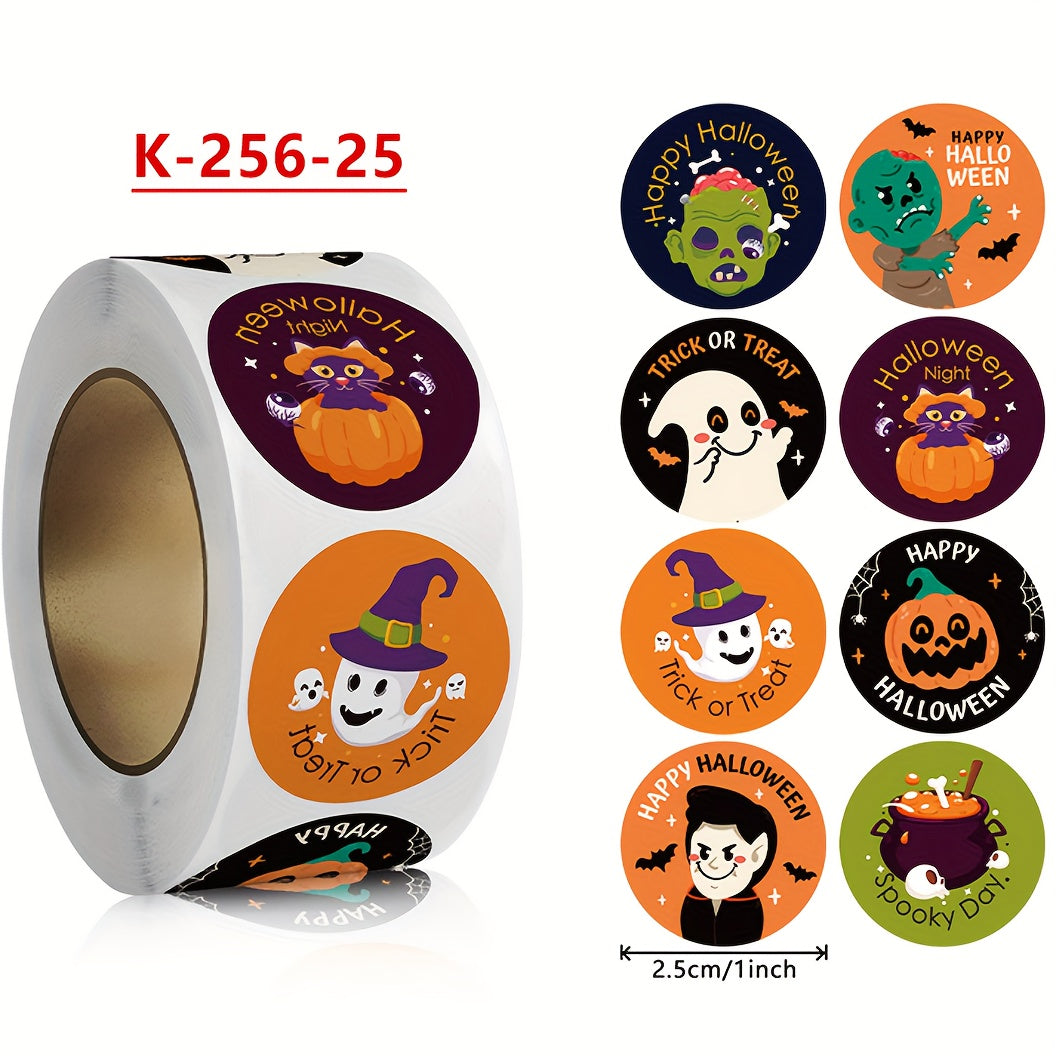 240pcs Halloween Sealing Stickers Roll Pumpkin Party Decorations