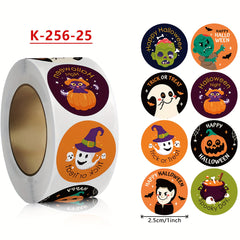 240pcs Halloween Sealing Stickers Roll Pumpkin Party Decorations