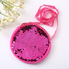 Girls Sequins Purse Crossbody Bag Mini Messenger Bag With Zipper