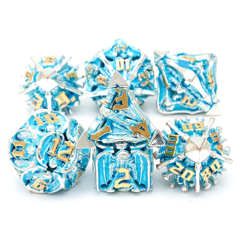 7pcs Punk Style Squid Monster Dices Hollow Polyhedral Dice Set