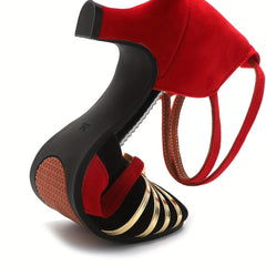 Women's Dance Shoes with Cross Strap Buckle Kitten Heel - Jazz Latin Tango