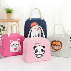 Cartoon Insulated Lunch Bag with Handle for Travel Picnic