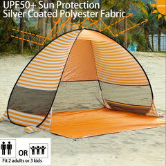 UPF 50 Pop Up Beach Tent Sun Shelter Outdoor Park And Beach