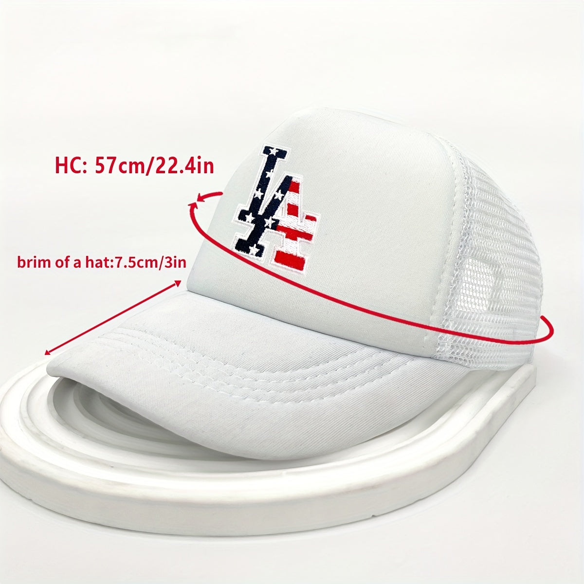 LA Embroidered Unisex Trucker Hat Solid Baseball Cap Dad Hats