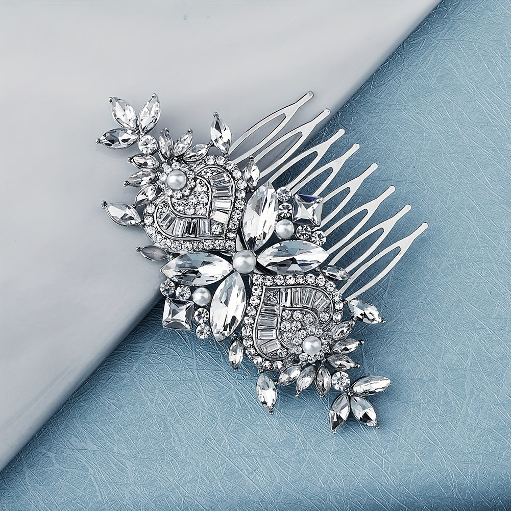 Rhinestone Hair Comb Bridal Hair Pieces Pearl Hair Accessories