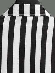 Striped Pattern Men's Short Sleeve Lapel Shirt