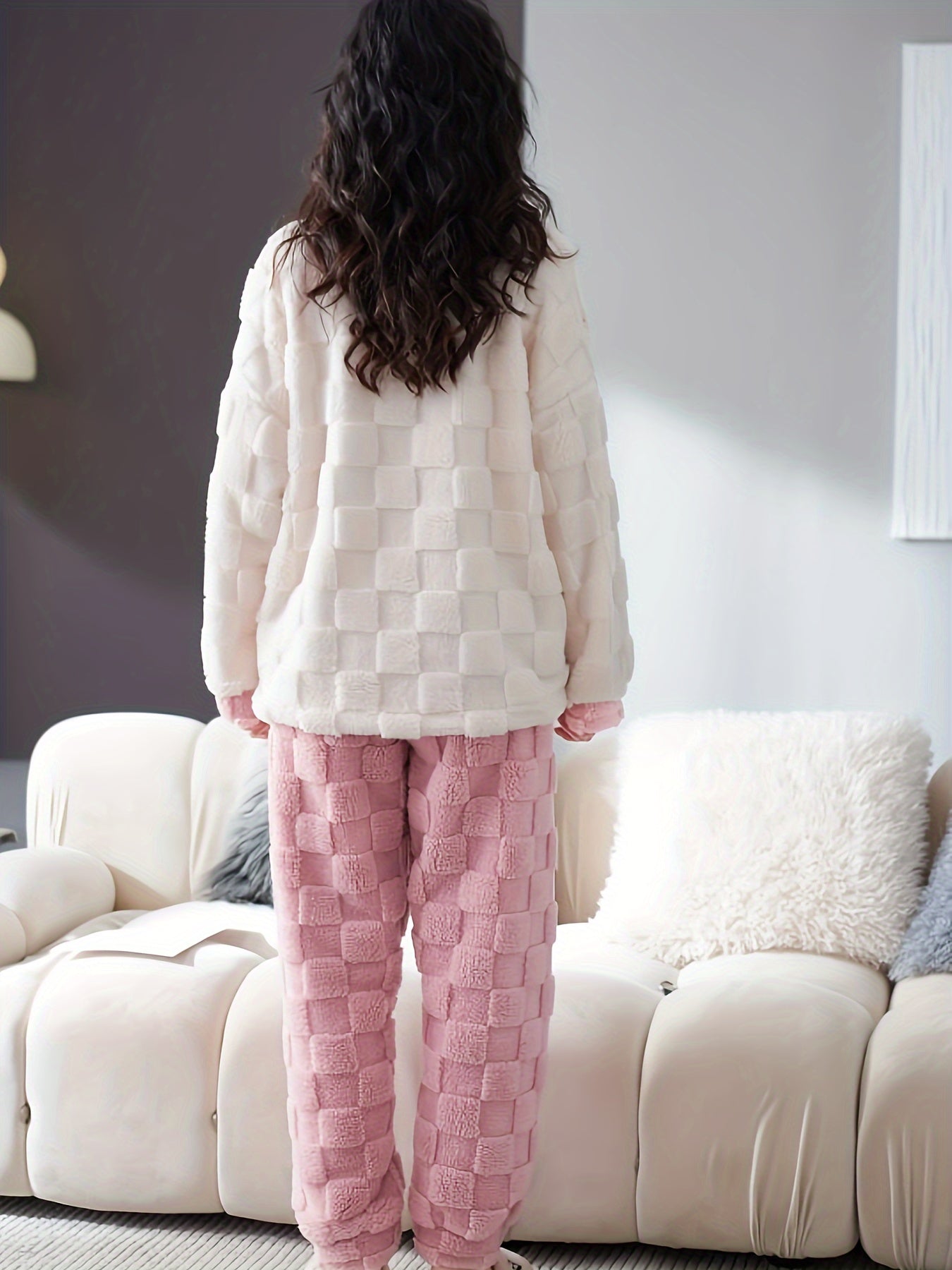 Bear Print Pajama Set Long Sleeve Top & Pants