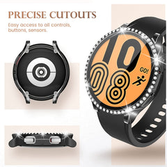 Galaxy Watch 6 40mm 44mm Rhinestone Case Bling Bumper Screen Protector Cover