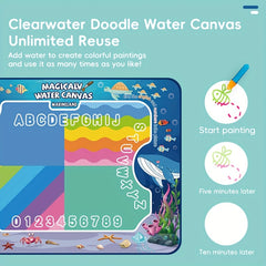 Magic Doodle Mat with Alphabet & Numbers, for Kids 3-6 Years