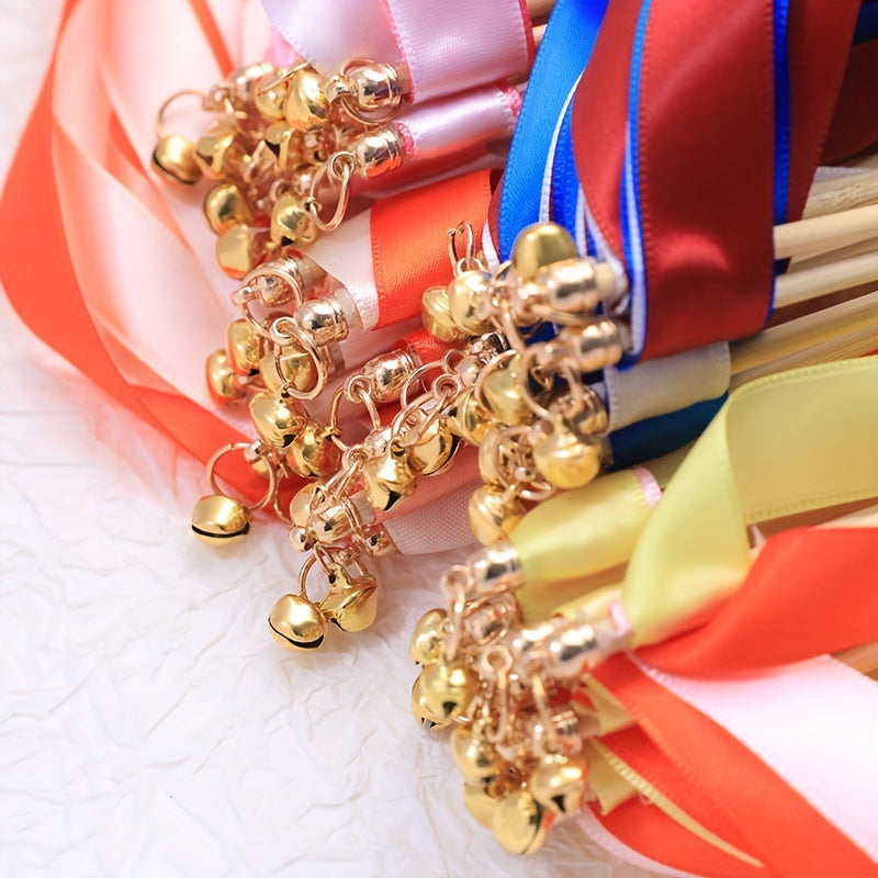 6pcs Colorful Ribbon Fairy Stick Pastel Ribbon Wedding Decoration