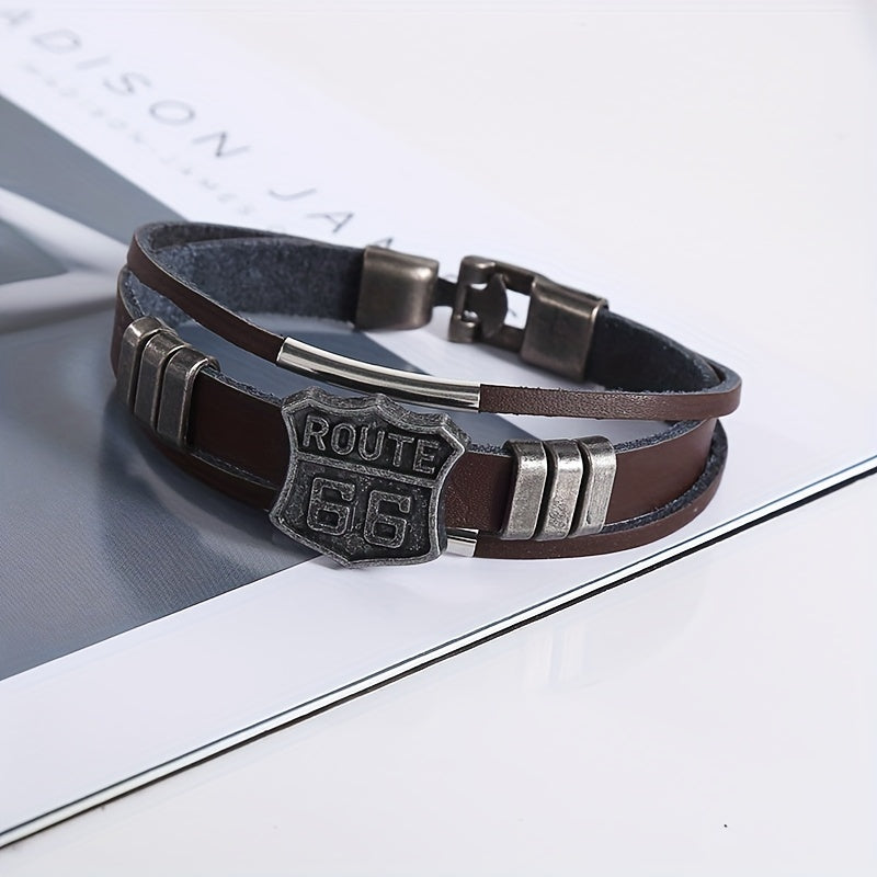 Punk Retro Faux Leather Bracelet