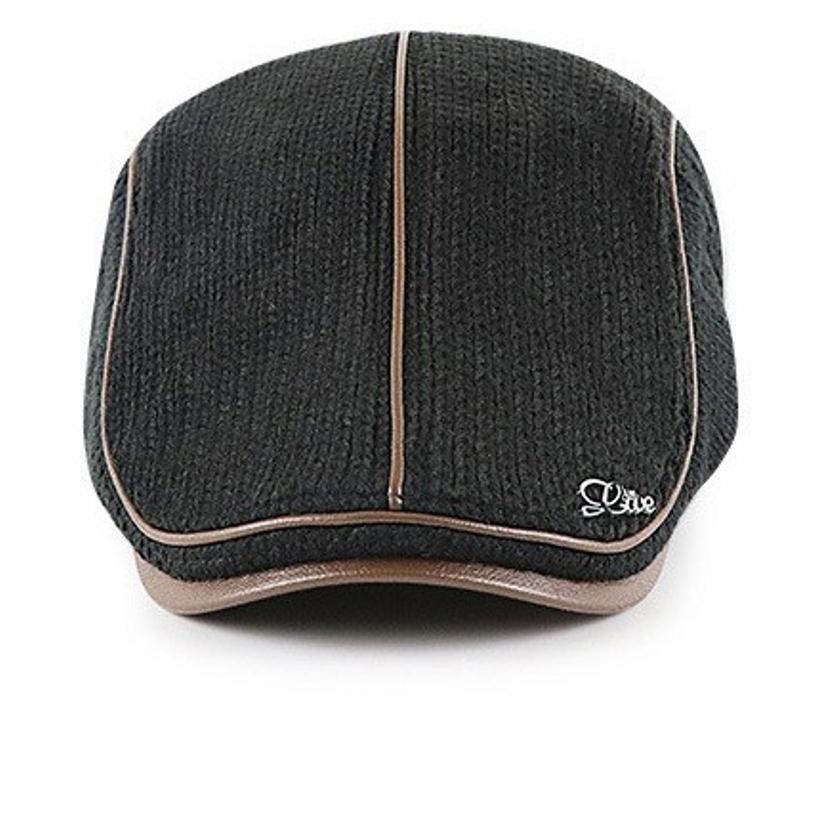Men's Knitted Beret Adjustable Hat Flat Caps England Style Peaky Blinders Hat