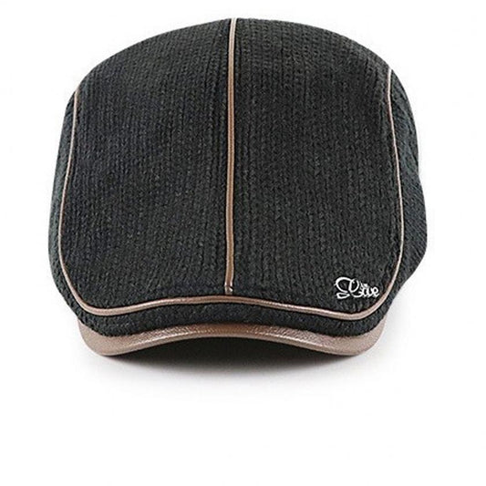 Men's Knitted Beret Adjustable Hat Flat Caps England Style Peaky Blinders Hat