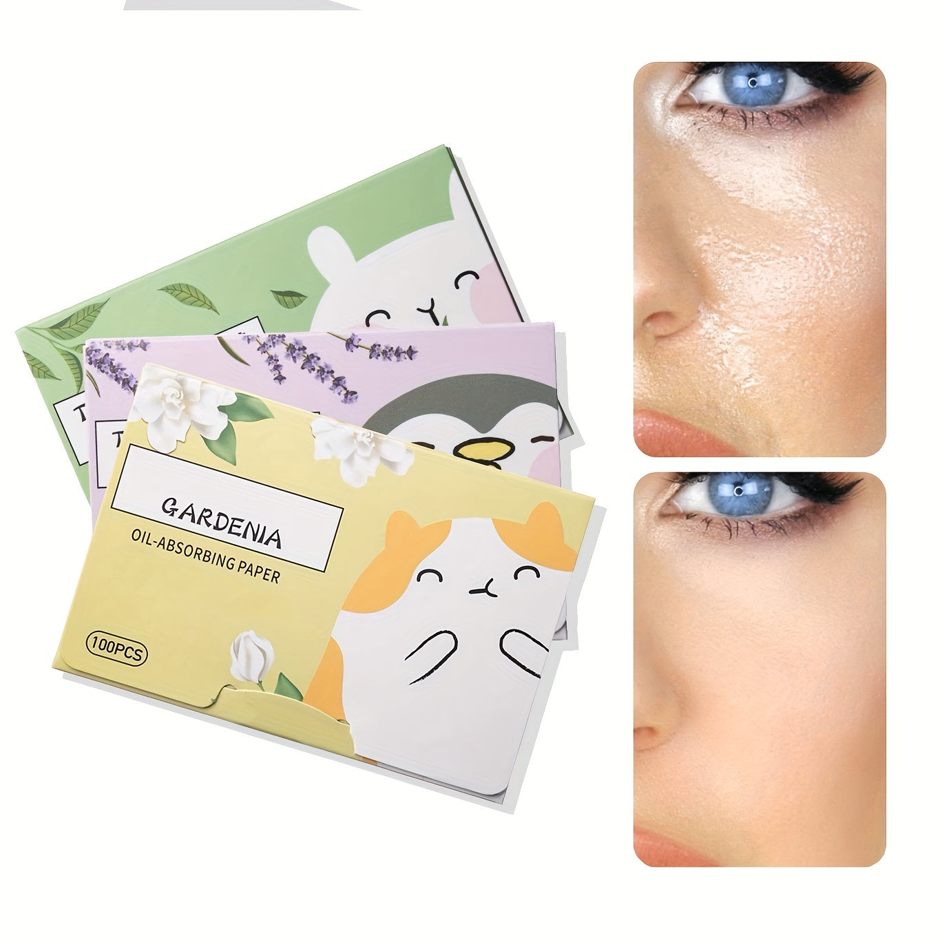 100 Pack Facial Blotting Papers Portable Matte Facial Wipes