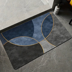 Geometric Abstract Area Rug with Anti Slip Backing