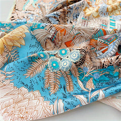 Satin Twill Scarf Print 70cm Square Scarf for Women