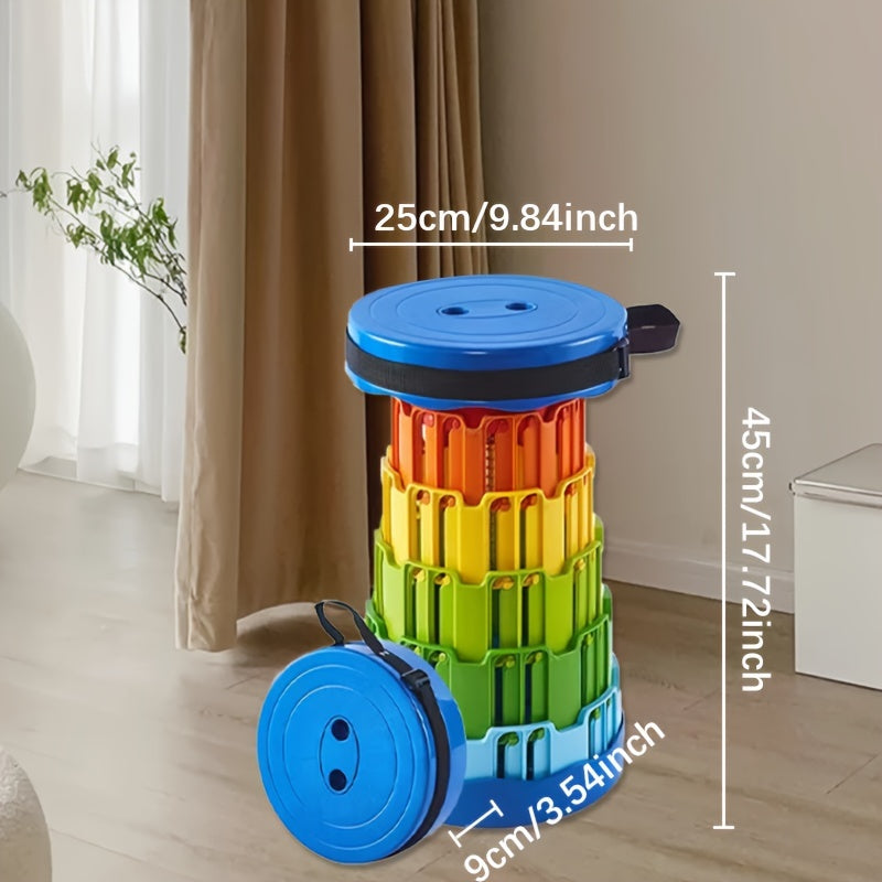 Portable Plastic Fishing Stool Adjustable Folding Stool for Outdoor Activities