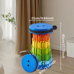 Portable Plastic Fishing Stool Adjustable Folding Stool for Outdoor Activities
