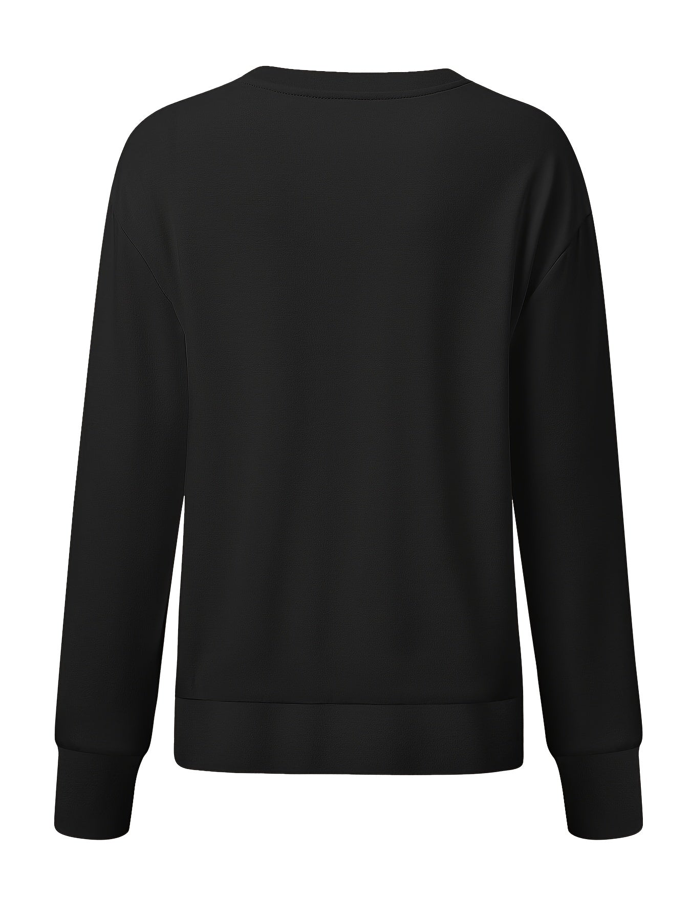 Owl Print Pullover Sweatshirt for Spring & Fall Women's Clothing