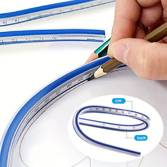 Flexible Curve Ruler Soft Plastic Tape Measure School Office Supplies