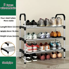 1pc Shoes Storage Rack Standing Shoes Rack Easy Assembled Shoes Storage Shelf