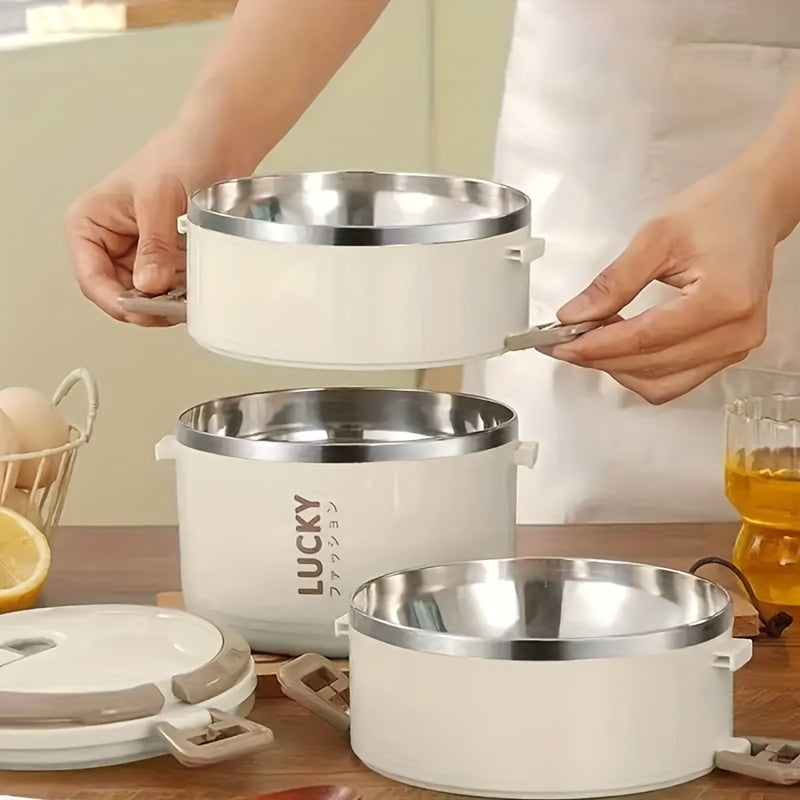 Stainless Steel Insulated Lunch Box Large Capacity Portable Reusable Insulation