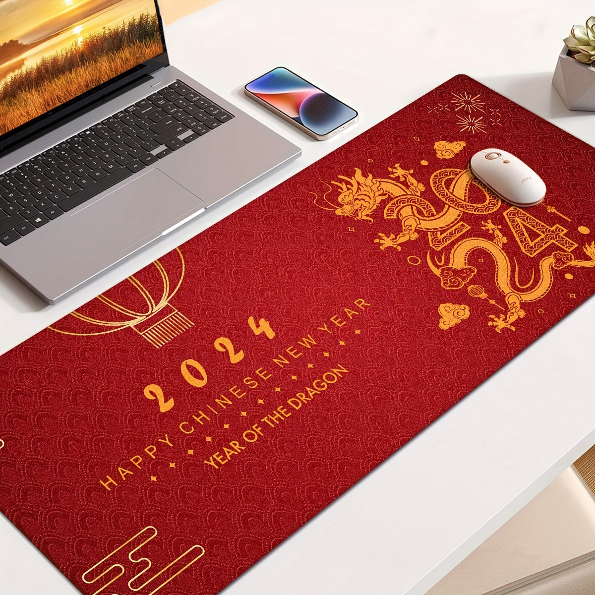 Dragon Print Tableware Drying Pad - Soft & Anti-Slip Pet Pad
