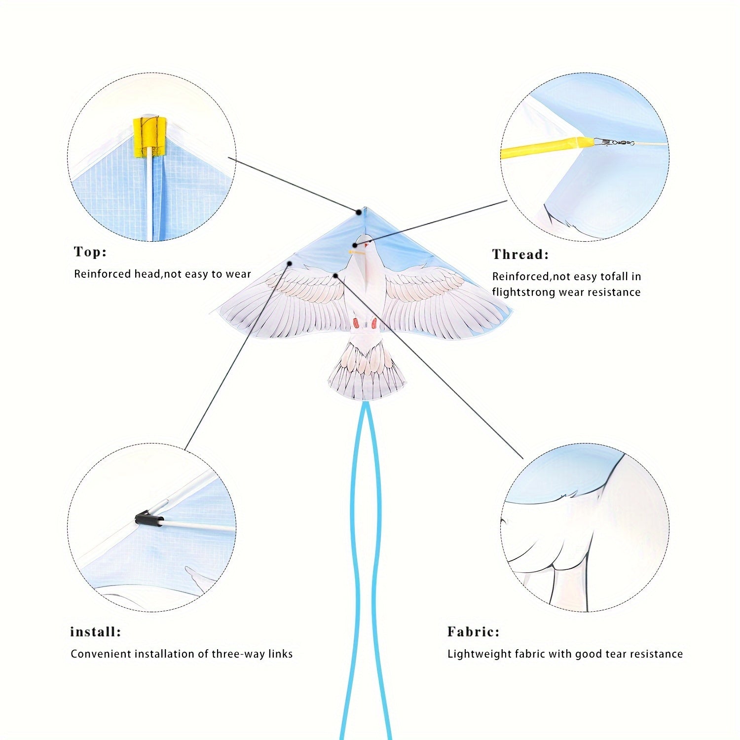 Peace Pigeon Kite With 99 06meter Kite Line