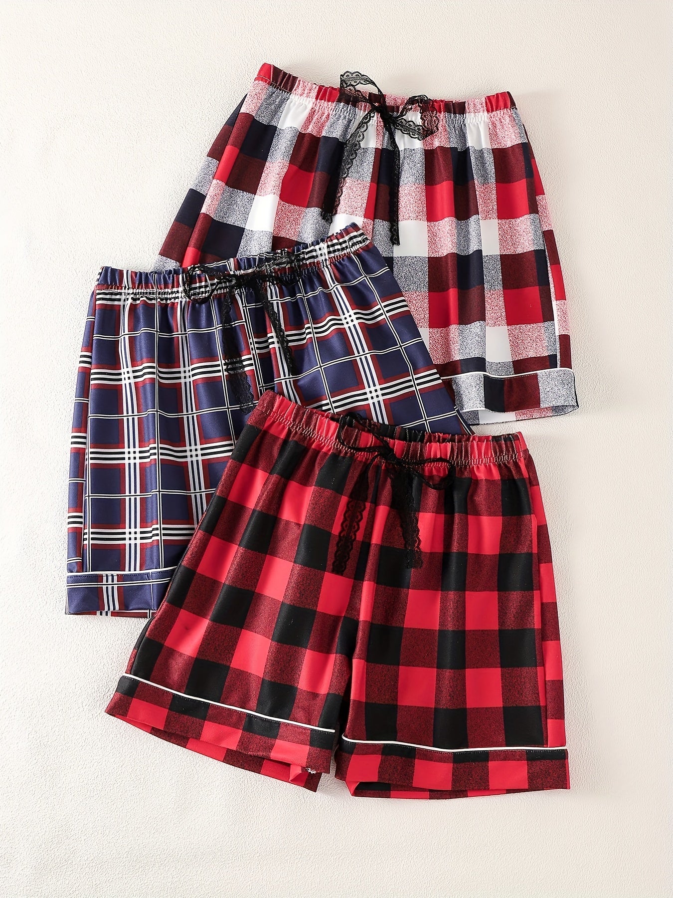Plaid Print Shorts - Women's Spring & Summer Casual Shorts