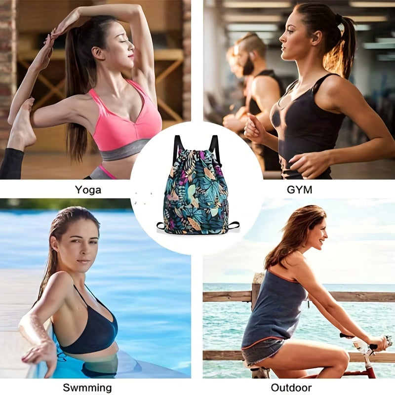 Water Resistant Drawstring Backpack for Sports and Gym