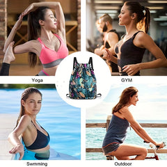Water Resistant Drawstring Backpack for Sports and Gym