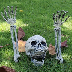 Skeleton Stakes Halloween Decorations Scary Skull Skeleton Hand Bone