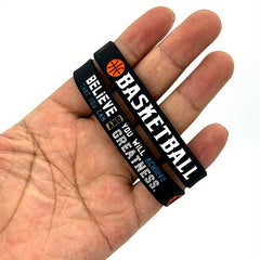 Basketball Graphic Sporty Silicone Bracelet Wristband