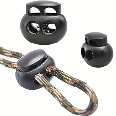 15pcs Round Plastic Drawstring Stopper for Bags and Clothing Elastic Shoelace