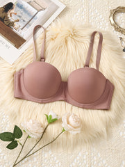 Strapless Solid T Shirt Bra Push Up Intimates Women's Lingerie