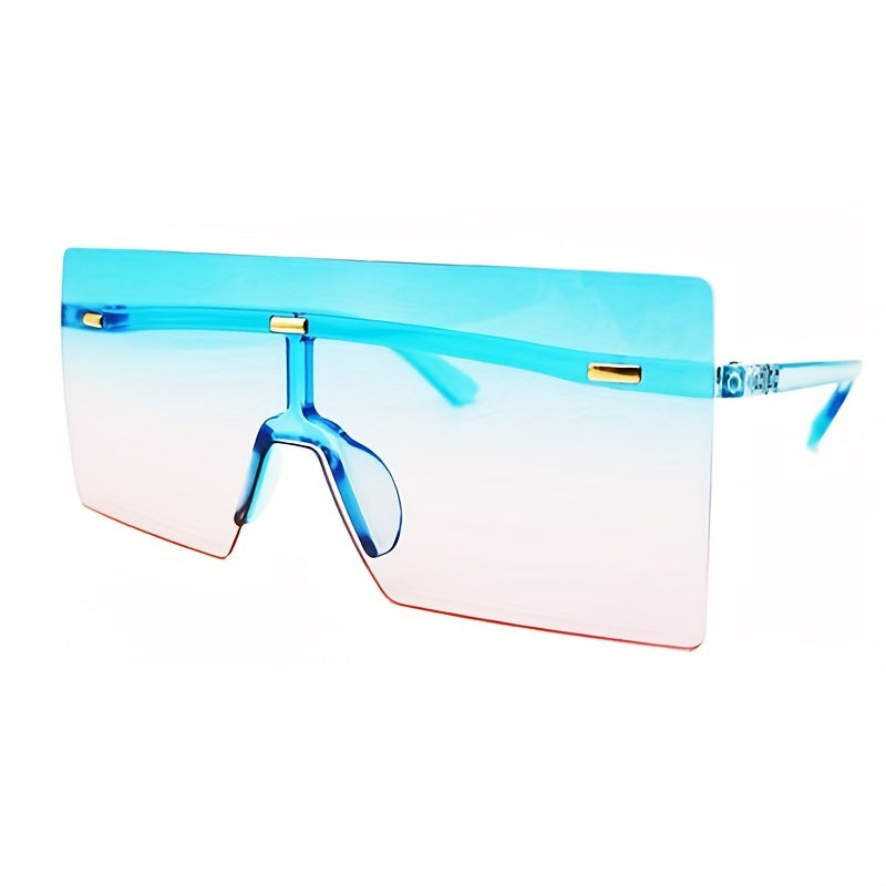 Y2K Oversized One Piece Sunglasses Rivet Decor Gradient UV400